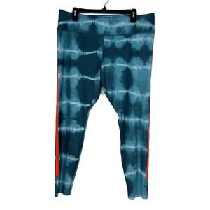 Nike Women’s Size XXL Blue Tie Dye Dry-FIT One Luxe Mid Rise Training Leggings